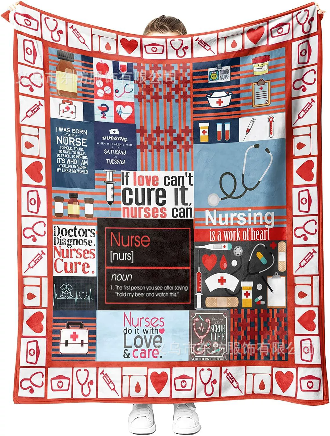 Леди Медсестра подарок медсестра мягкое шерстяное одеяло RN подарок на выпускной