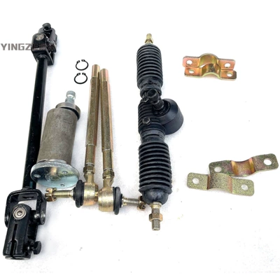 DIY Four-Wheel Electric Motorcycle Go-Kart Parts 32-42cm Steering Gear Steering Wheel Steering Rod Ball Joint (Motorcycle frame) - 32cm-steering-machine-without-steering-wheel