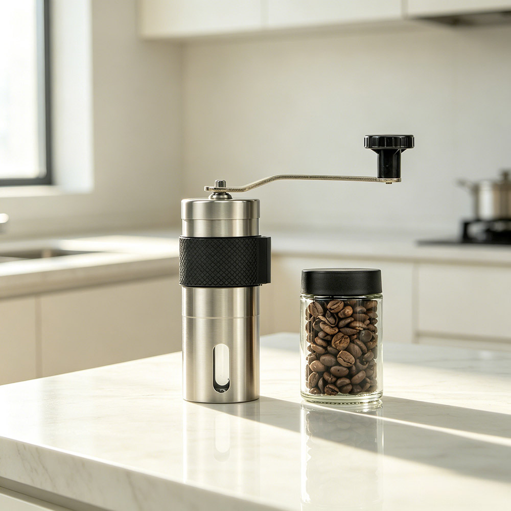 Regular short model w303+black silicone+glass bean jar