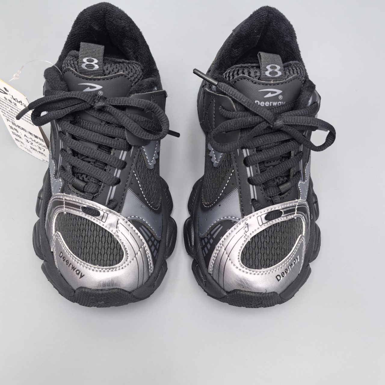 2025德尔惠新款男童皮面二棉运动鞋跑步鞋一件代发