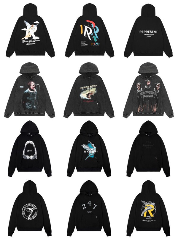 American Trendy Brand Represent Hoodie Retro Sweatshirt for Men and Women Couples Fog High Street Autumn and Winter Hoodie