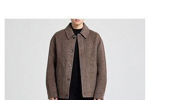 Áo khoác len nam hai mặt chất liệu merino, kiểu dáng handmade, phong cách mới — màu đen chi tiết 13