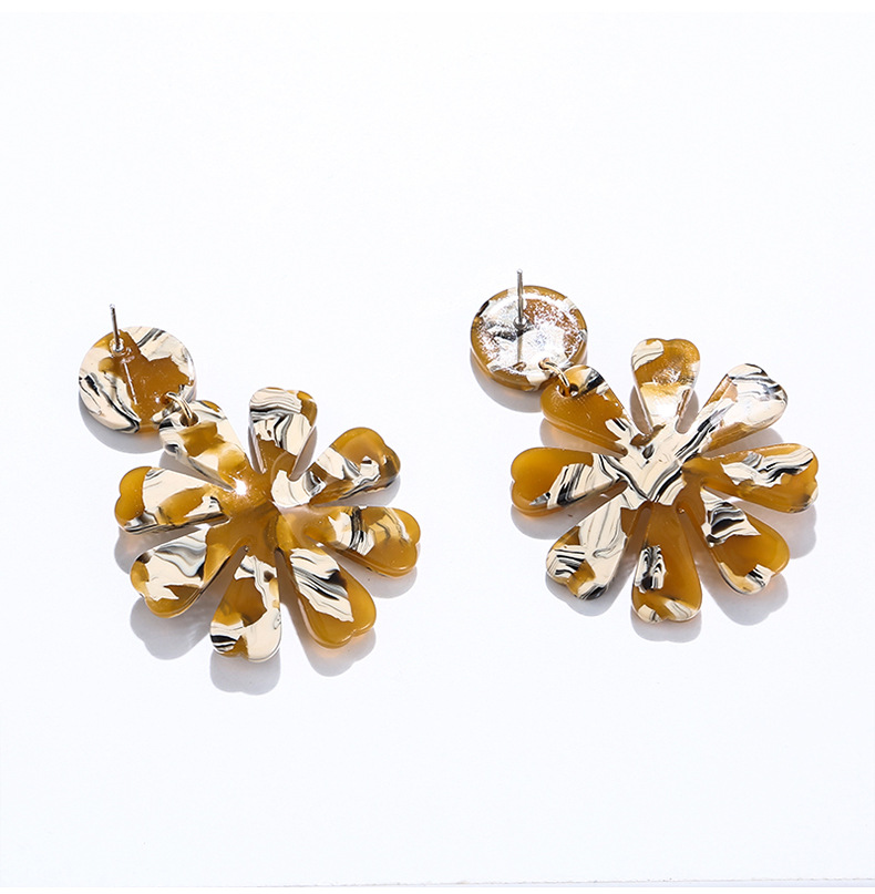 Retro Flower Alloy Acetic acid sheets Womenu0027S Drop Earrings 1 Pair