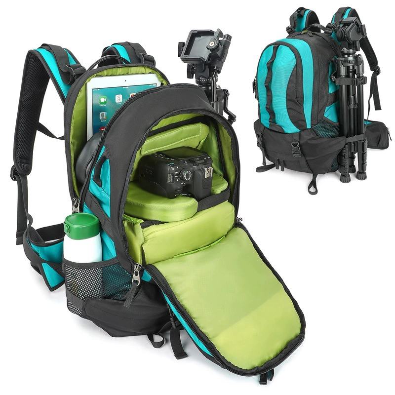 Capacious camera, universal backpack, waterproof equipment bag for photo sessions, worn on the shoulder