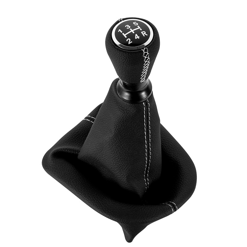 Suitable for Peugeot Citroen 206 Wrapped Leather Handball, Shift Dust Cover, Shift Lever Handball Integrated