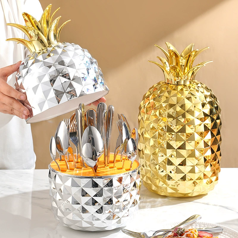 Посуда из нержавеющей стали, роскошный набор, интернет-слуг, стиль light luxury, 24 штуки