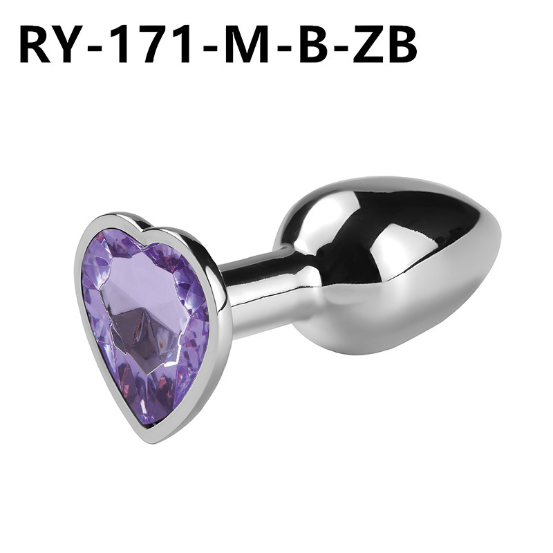 Corazón de metal plug anal back patio para usar artículos sexuales dilatadores coquetear al por mayor SM artículos sexuales para adultos