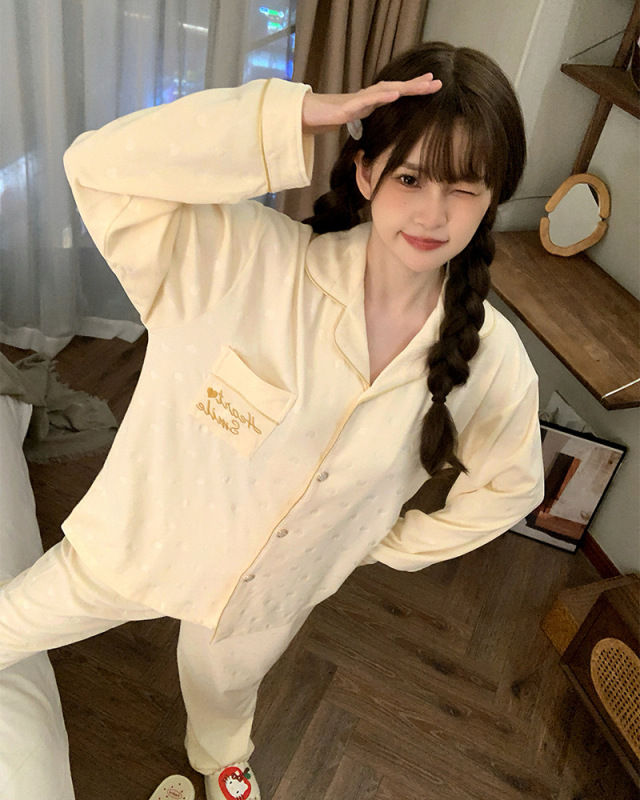 德绒睡衣女秋冬季新款韩系甜美ins长袖加厚保暖家居服套装可外穿|undefined