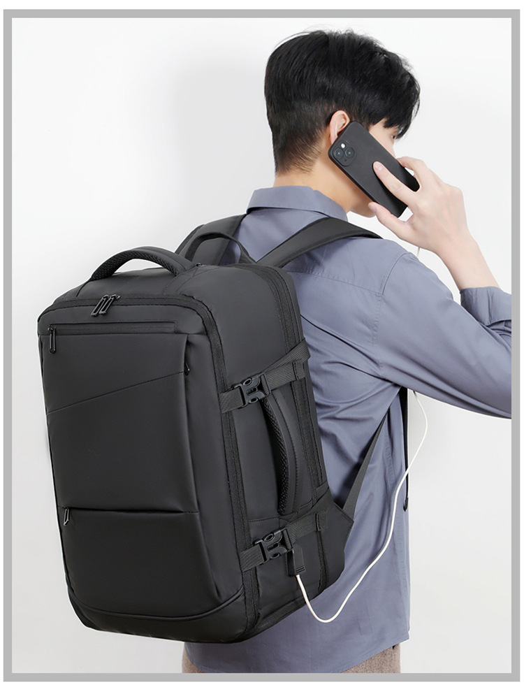 Cross-border computer bag backpack, men's style, fashionable, shoulder-carry, large-capacity commuting schoolbag, business backpack undefined