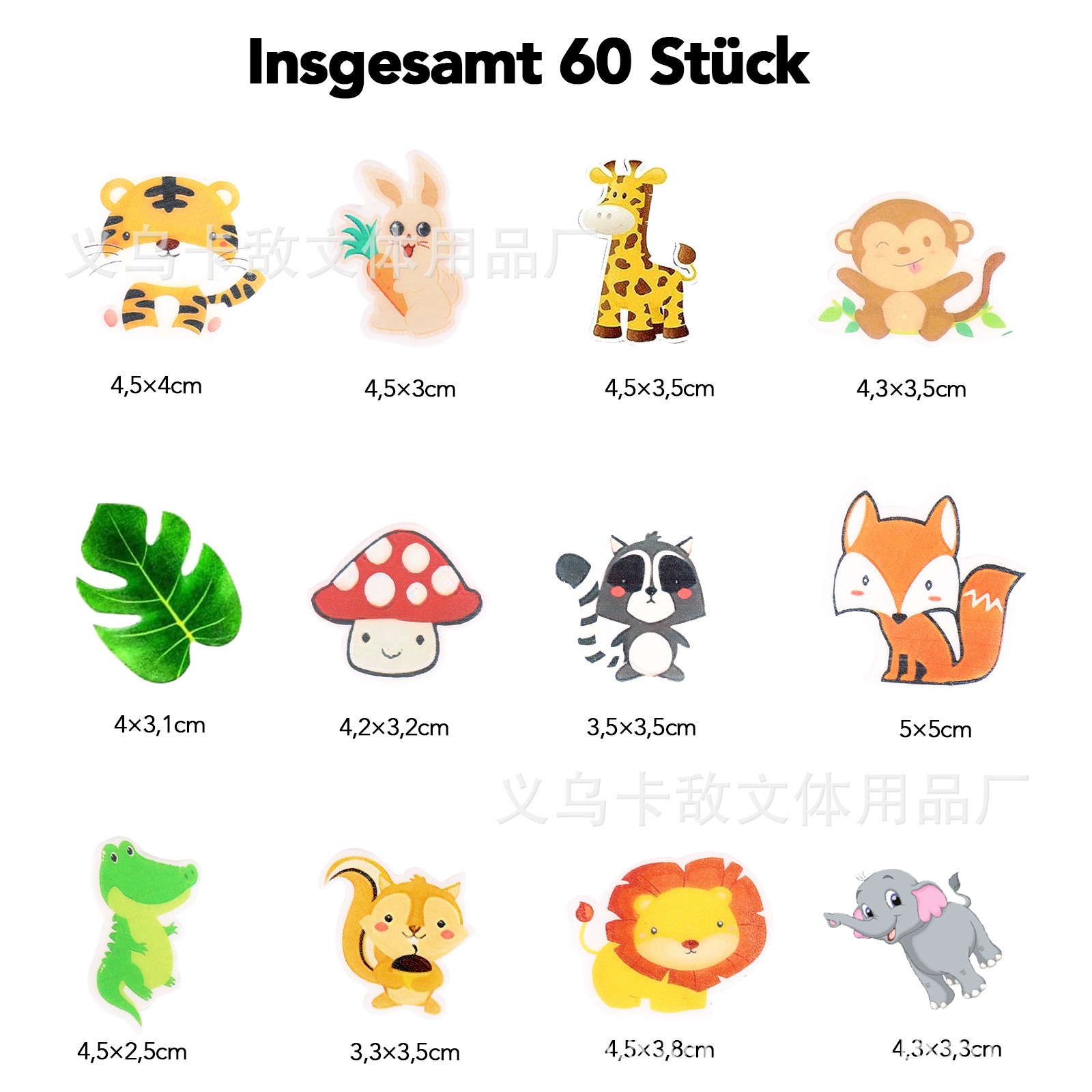 60 animales del bosque/caja