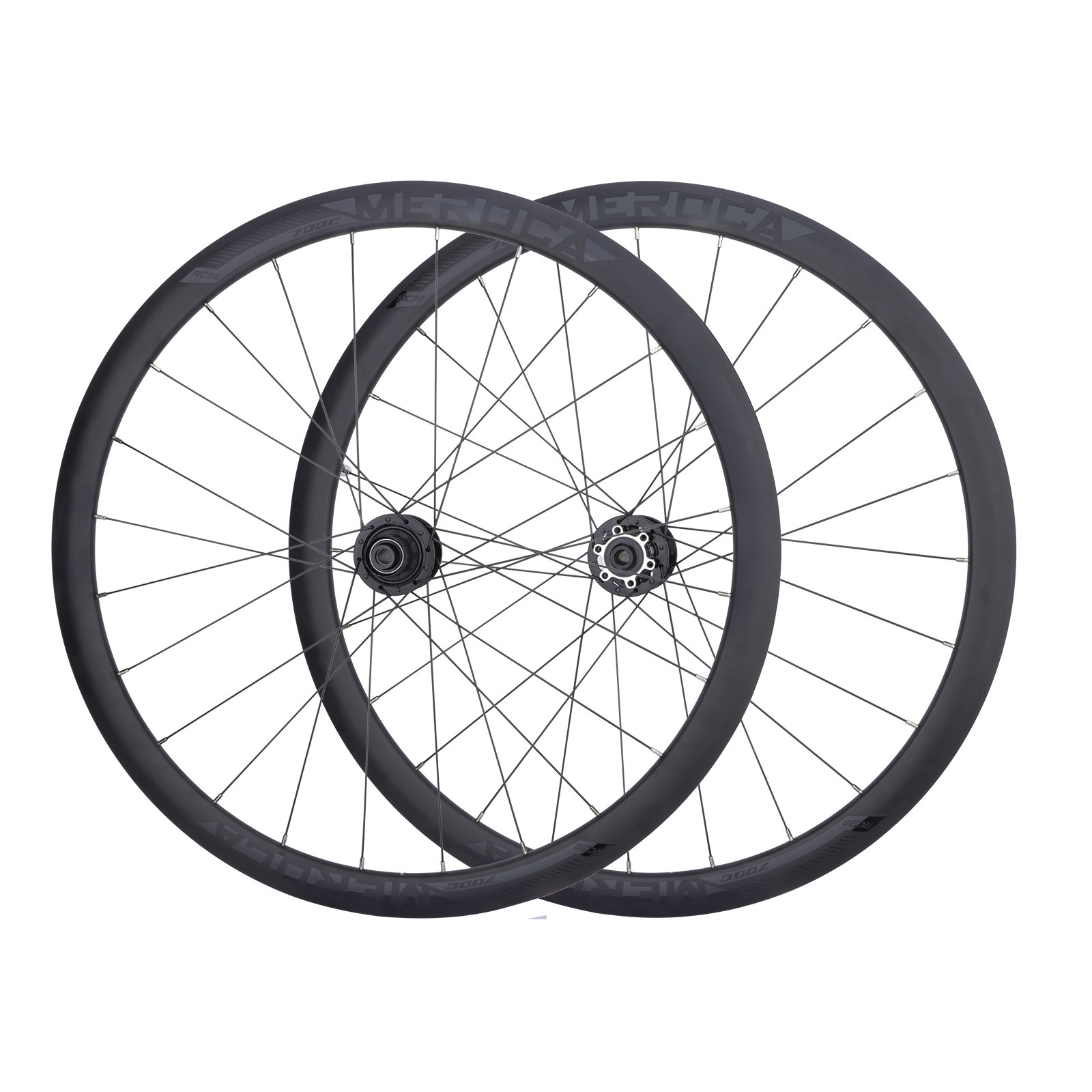 MEROCA carretera juego de ruedas de freno de disco 700C barril eje de liberación rápida Peilin flor tambor 38MM altura del marco 120 anillo de rueda Hub