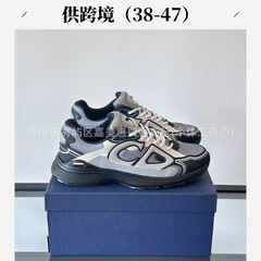 美国站跨境专供新款CD百搭休闲鞋增高小白鞋系带情侣跑鞋字母B30