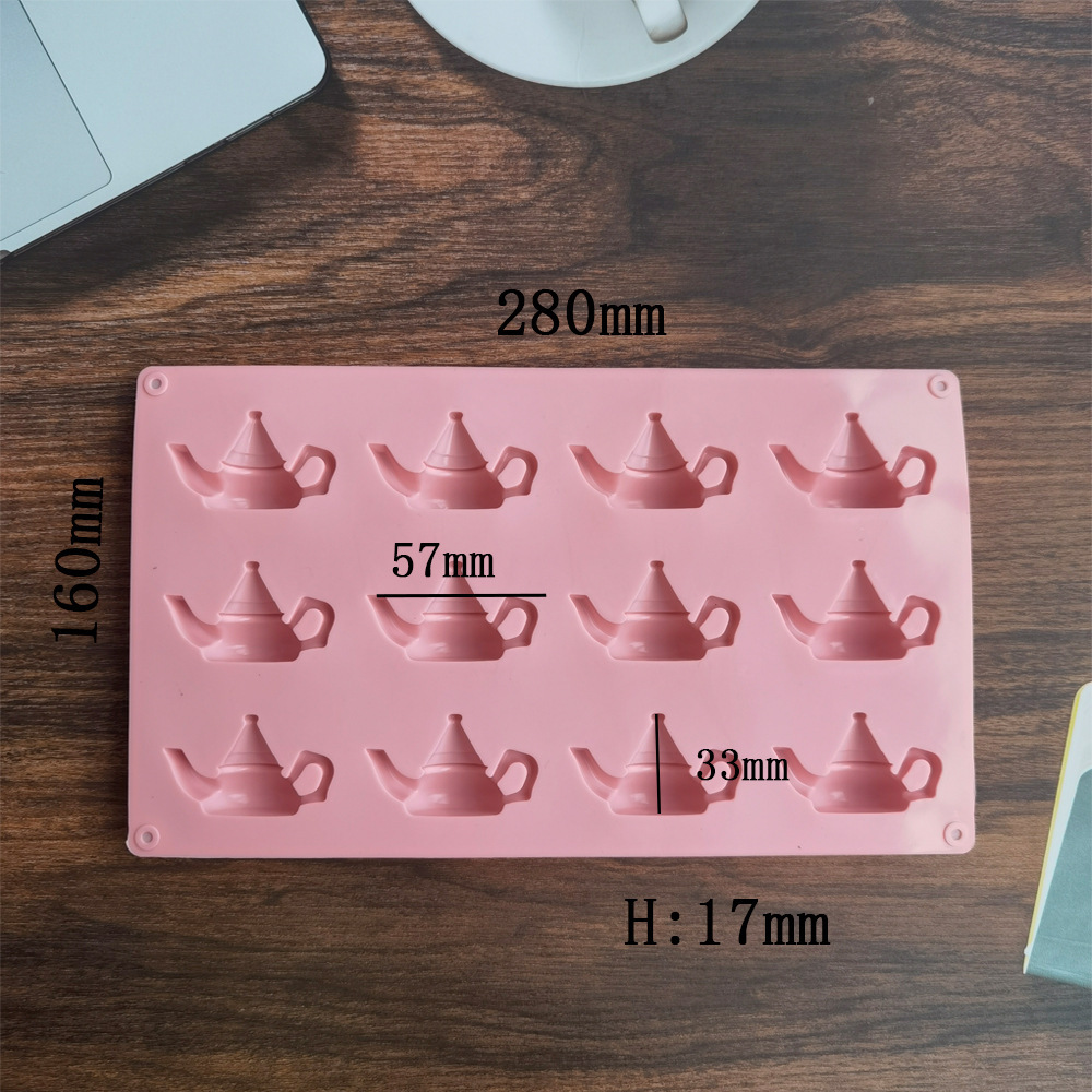 12 tetera 53 molde de silicona pastel helado pudín molde de postre jabón utensilios