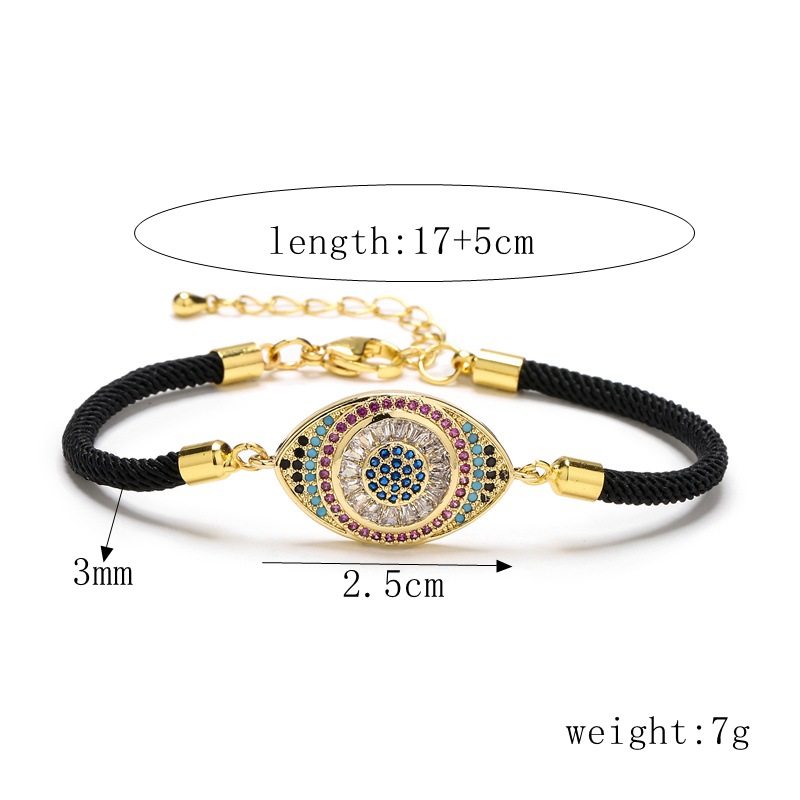 Fashion Eye Copper Bracelets Plating Zircon Copper Bracelets