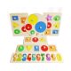 Montessori Teaching Aids Geometry Panel Intelligence Puzzle Panel Round Shape Matching Cognitive Early Education Children's Toys