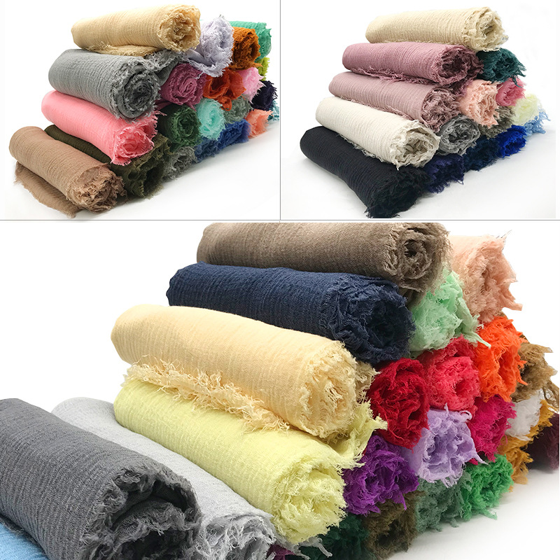 100g Weight Scarf Classification Holiday, Daily Occasion cotton and linen Material Solid Color Pattern All Seasons Season Women's Gender Casual, Simple Style Style Women's Casual Simple Style Solid Color Cotton And Linen Scarf 18