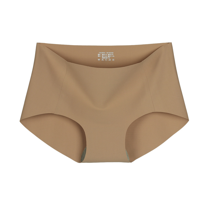 【33色】7A抗菌日本製アイスシルクミッドウエストシームレスショーツ女性用薄手モダールガールズショーツ