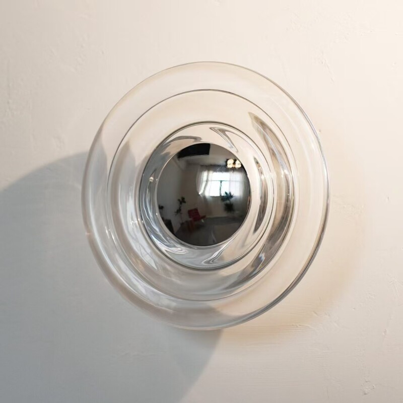 Creative Bauhaus-style water ripple wall lamp, a high-end design by a renowned press designer, suitable for hallways, corridors, ceilings, walls, and bedside tables