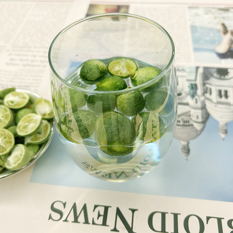 凍干青金桔網紅水果茶金桔檸檬茶原料 對半凍干青桔干小金桔干