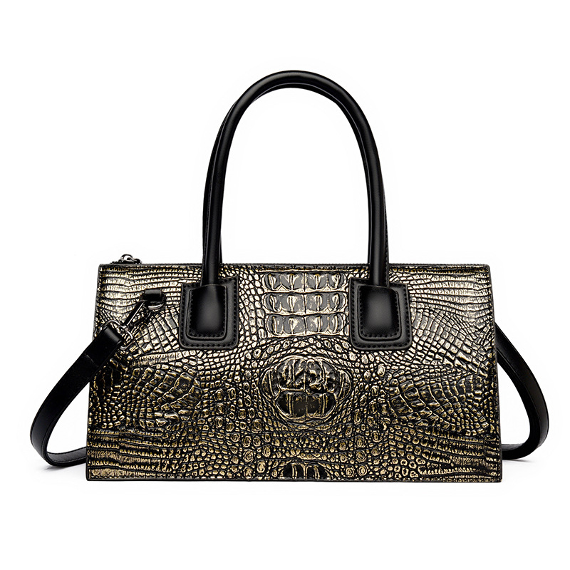 Bolsa de comercio exterior transfronteriza al por mayor bolsa de hombro europeo y americano de las nuevas mujeres casuales bolsa de cocodrilo patrón bolsa de gran capacidad