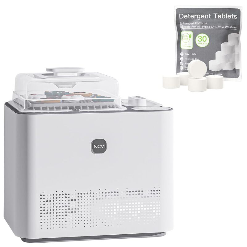 Ncvi New Baby Bottle Cleaning Machine 4-in-1 (Washing | Disinfection | Dryness | Storage): 49 Minutes of Powerful Cleaning