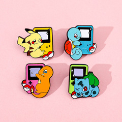 かわいいアニメの創意的な個性のゲーム機の形の宝可夢のブローチのポケモンの金属のバッジはピンを飾ります。