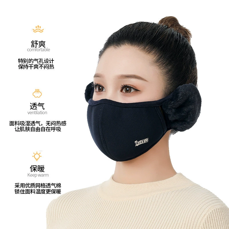 Keep warm medical mask, windproof three dimensional headphones, 2 in 1