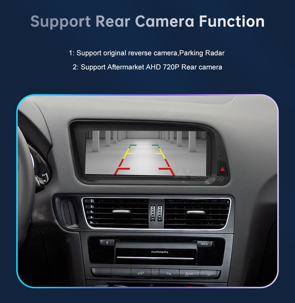 8.8 inch wireless CarPlay display for Q5 2009-2017 radio player
