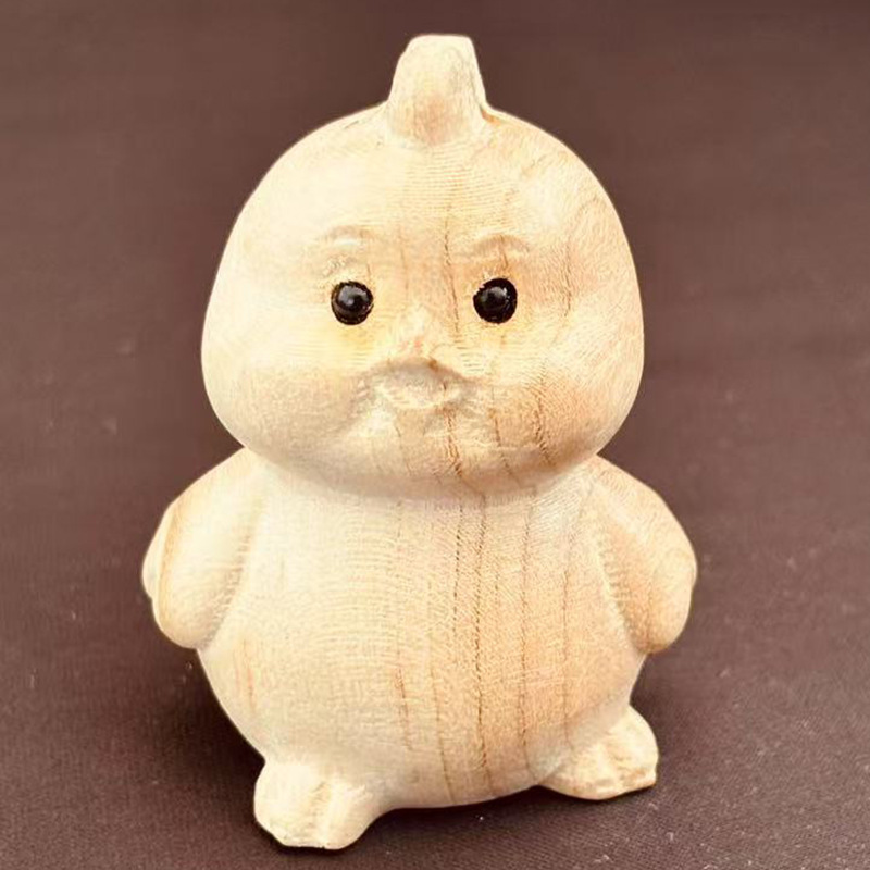桃木の木の彫刻の漫画の12生肖の木の製品のネズミの牛の虎のウサギの竜蛇の馬の羊のサルのニワトリのブタの犬の付属品の小さい置物|undefined