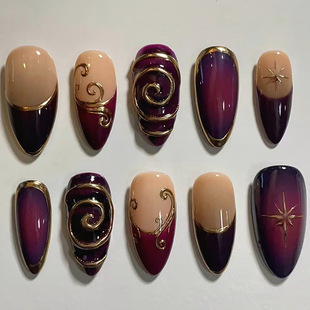 ���w�̽𾀗l��ҹ��â��ʽins�L�ɲ�ж������30Ƭ press on nails