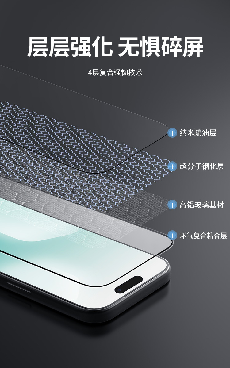 Kính cường lực Nillkin chống nổ toàn màn hình cho iPhone 17 Pro Max, có ngăn chống bụi — Phim dán kính phủ toàn bộ CP+PRO (có cabin không bụi) màu đen chi tiết 6