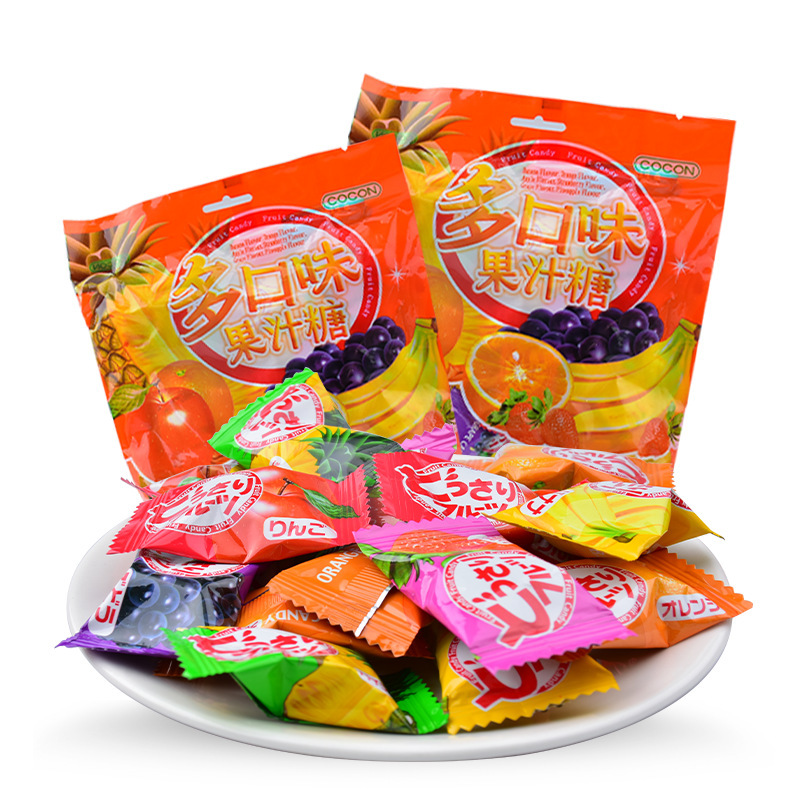马来西亚进口零食可康多口味果汁糖350g水果硬糖/结婚喜糖批发