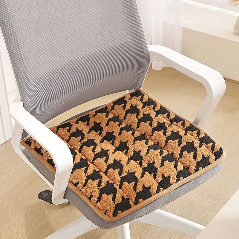 Shu velvet-houndstooth brown