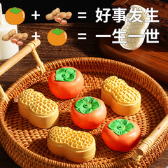 新しい中秋の月餅の型の落花生の柿の50グラムは圧力式を押して焦らないで菓子の模型のDIYの印具の焙煎するツールを貼ります。