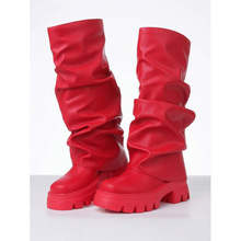 T 99820 Foldable Wide Calf Boots �۵���С��ѥ�ӿ羳����