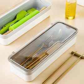 桌面长形筷子收纳盒有盖筷子篓筷子笼筷子盒带盖大容量宿舍