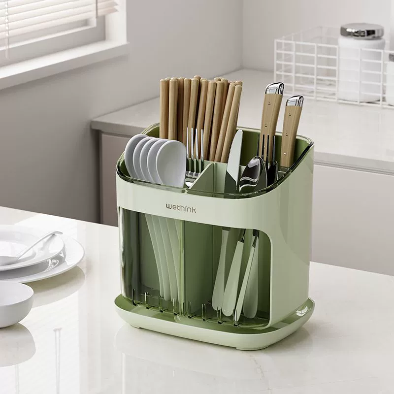 Transparent chopsticks, spoon, tableware, storage box, plastic drying rack