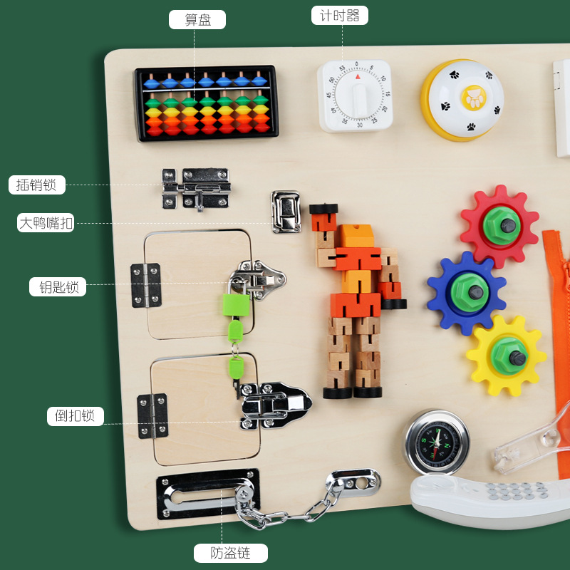 Montessori tablero ocupado busyboard educación temprana para niños bloque ocupado juguetes accesorios de bricolaje procesamiento personalizado