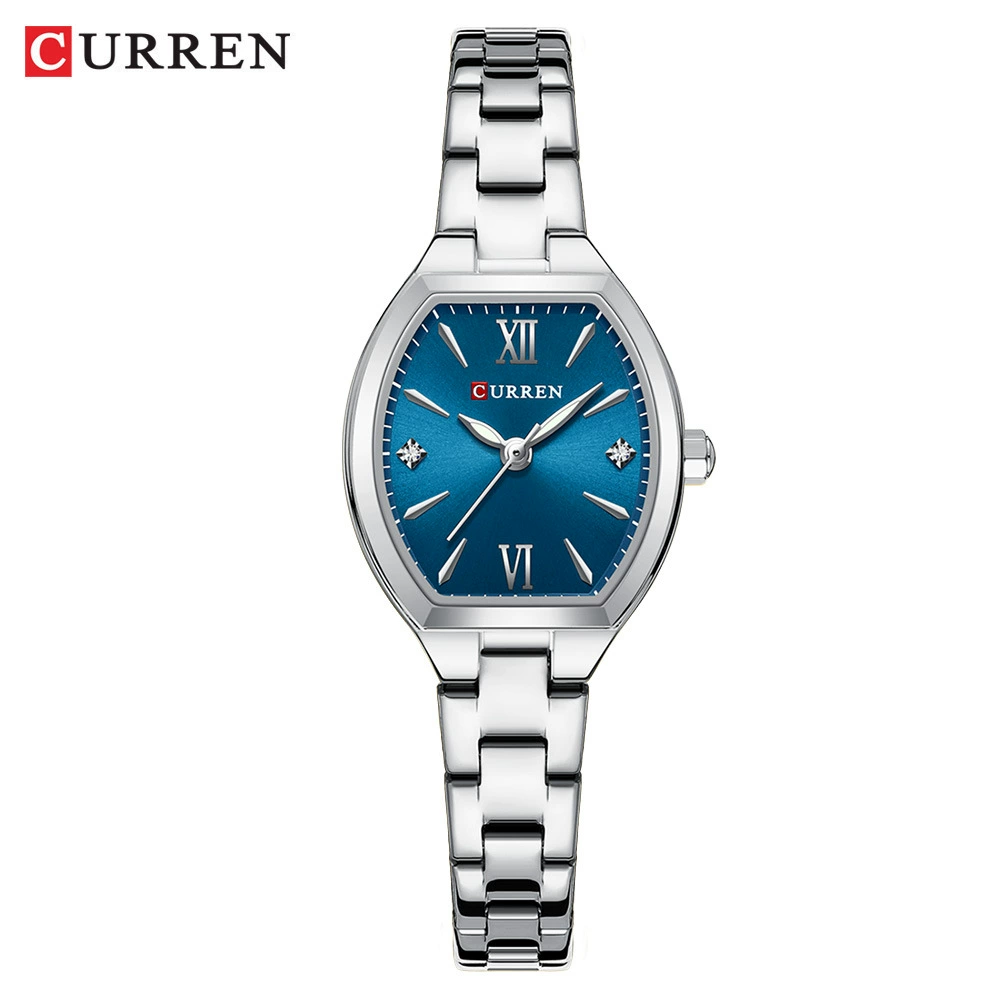 CURREN/Karen 9112 женские водонепроницаемые часы цилиндрической формы в повседневном стиле, простые женские часы с Римскими цифрами, кварцевые часы