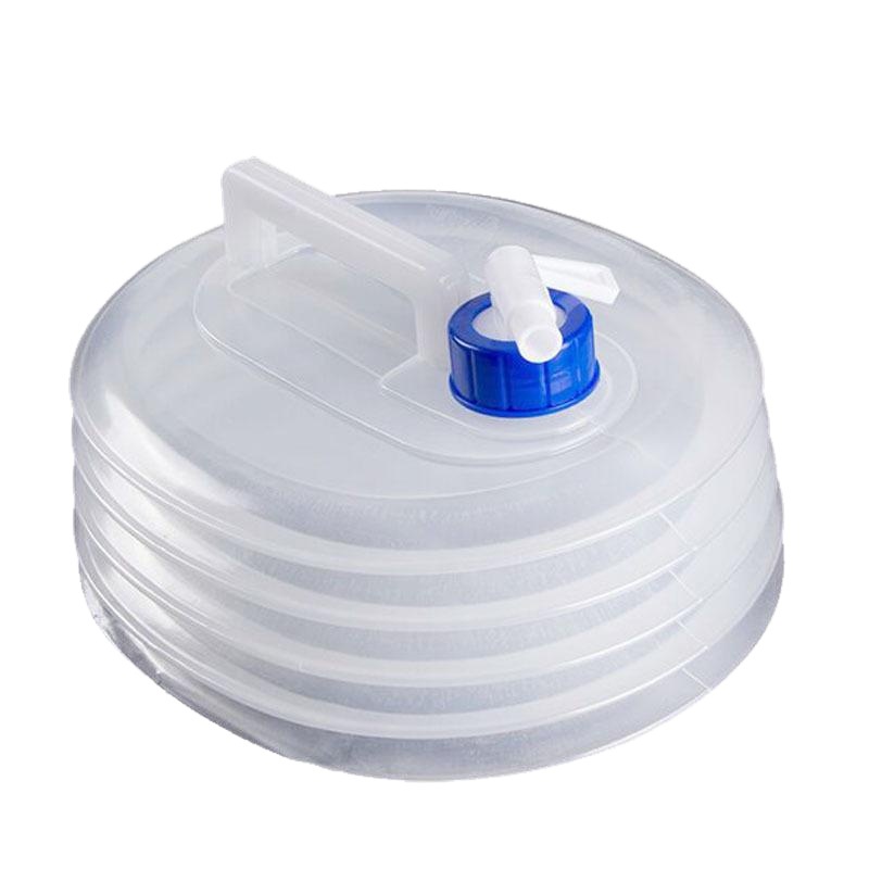 PE folding water bag telescopic bucket food grade outdoor portable emergency storage water bottle car camping 3L-15L