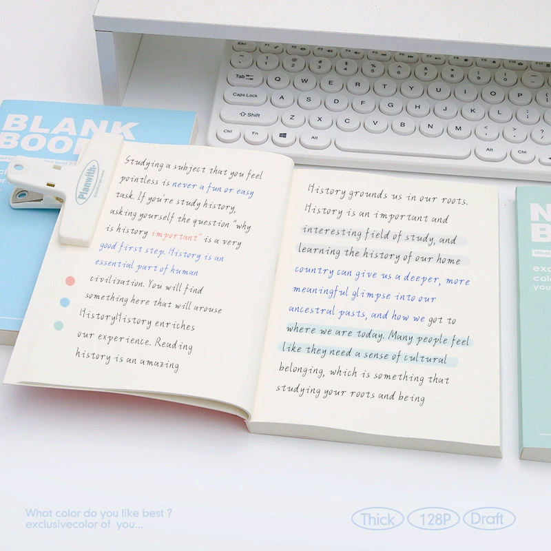 Notebook for Elementary Students, 128 Pages, A5/B5 Options, Thick Paper, Pastel Covers