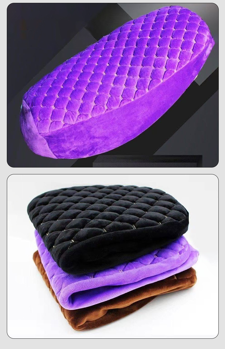 Electric Scooter Motorcycle Seat Cushion Cover Battery Car Flannel Winter Warm Seat Cushion Cover Autumn and Winter Style