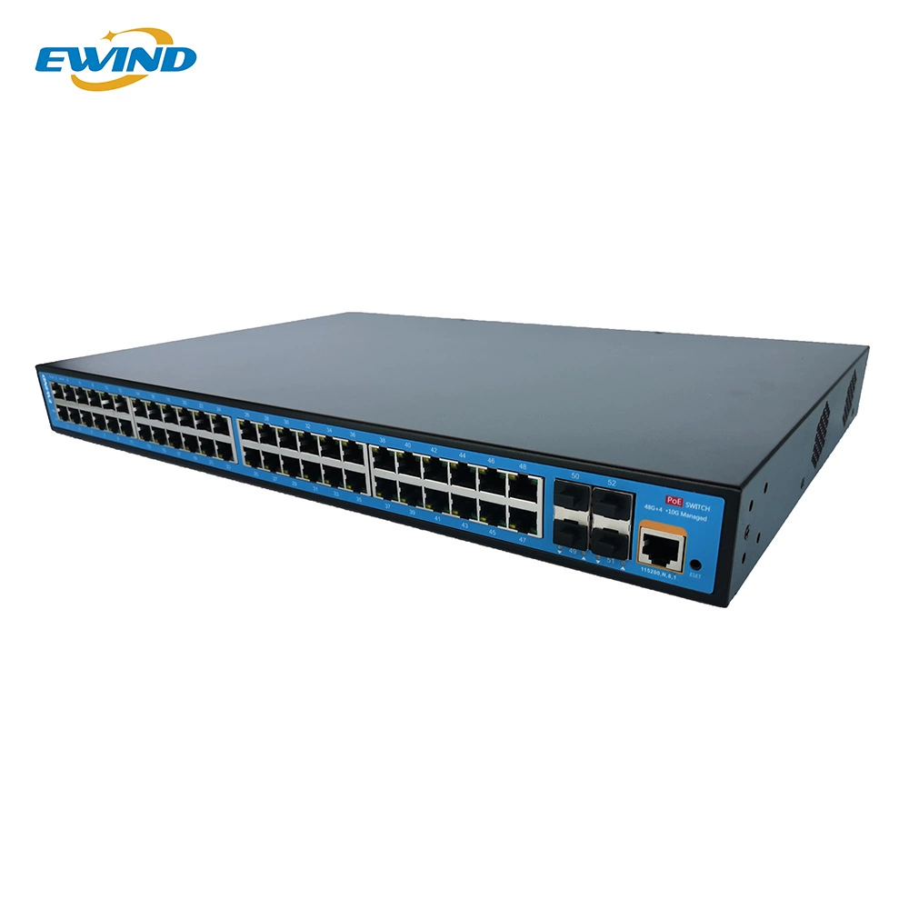 48-портовый гигабитный PoE коммутатор Layer 2 управляемый 10G uplink Ethernet коммутатор сетевое управление корпоративного уровня связи