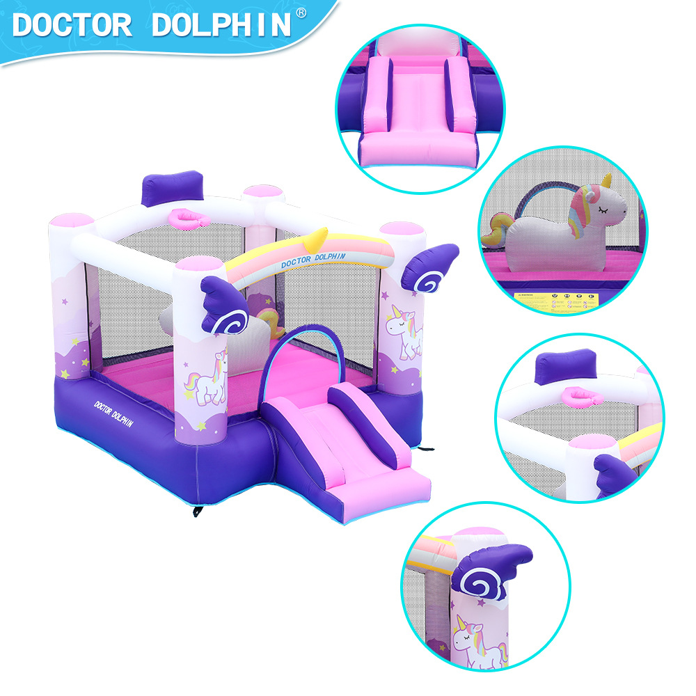Dr. Pig Child Inflatable Castle Small Home Trampoline Inflatable Slider Jugues Indoor and Outdoor Party Inflatable Castle