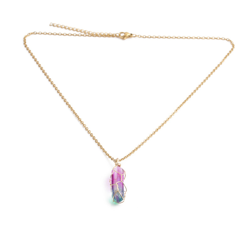 Korean Fashion Multicolor Crystal Pendant Necklacepicture15