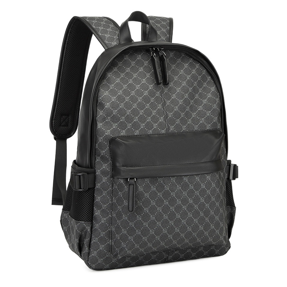 2023 new fashion trendy pattern men's backpack Korean style large capacity student computer backpack men's wholesale