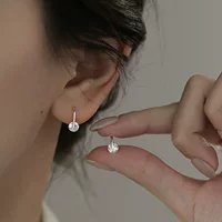 Серьги с цирконами в форме капли воды, дизайн с крючками для девочек, стильные модные простые серьги, новый стиль 2025 года
