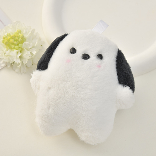 New three-dimensional lop-eared puppy doll keychain pendant plush brooch accessories clothing mobile phone case accessories wholesale