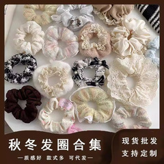 2025新款秋冬大肠发圈高级感韩系头绳扎头发发绳毛绒头花头饰发饰