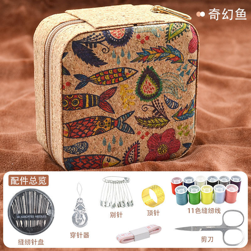 Kit de caja de aguja transfronteriza herramienta de coser doméstica aguja de coser de viaje portátil aguja de coser paquete de 27 piezas